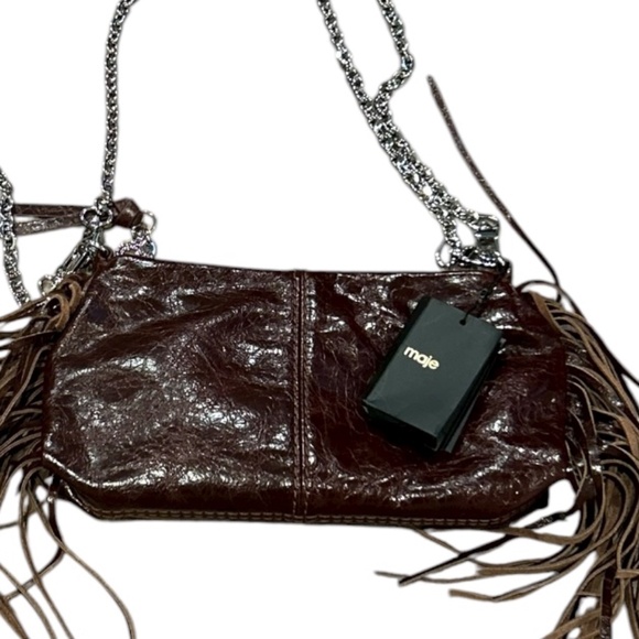 NWT Maje Miss M Burgundy Brown Clutch Bag Purse Crossbody New with Tags - Picture 10 of 10